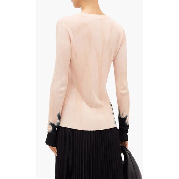 Proenza Schouler Apricot Pink Tie-Dye Ribbed Sweater – Size X - Picture 2 of 8